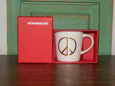 Starbucks Limited Edition Peace Sign Demi Mini Espresso Cup 3 OZ 2015 NIB - Sold on eBay Aug, 14th 2018 for $9.99