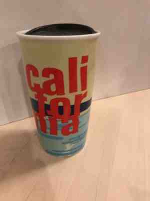 NEW! Starbucks CALIFORNIA  Limited Edition 12 oz 6" Ceramic Travel Tumbler Mug - Sold on eBay Aug, 14th 2018 for $25.00