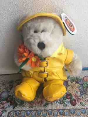 Starbucks Bearista Springtime Showers Bear Yellow Rain Coat 2002 19th Edition - Sold on eBay Nov, 2nd 2018 for $9.99