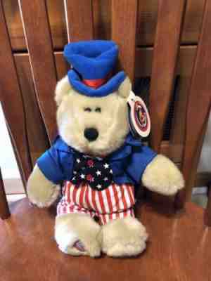 Starbucks Plush Bearista Bear Uncle Sam 2002 20th Edition  - Sold on eBay Nov, 2nd 2018 for $8.99