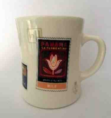 Starbucks Coffee 2002 Barista Mug Cup Air Mail Stamps  SUMATRA HOUSE Diner Style - Sold on eBay Oct, 29th 2018 for $22.00