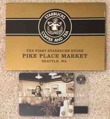 Starbucks 2002 Pike Place Card  With Matching Sleeve 6009 RARE - Sold on eBay Oct, 28th 2018 for $25.00