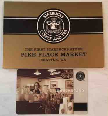 Starbucks 2002 Pike Place Card  With Matching Sleeve 6007 RARE - Sold on eBay Oct, 28th 2018 for $25.00