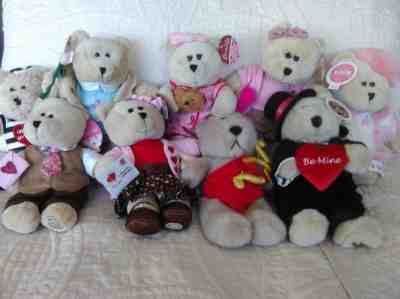 Lot of 9 Starbucks Valentine Bearistas 2001, 2002, 2003, 2006, 2007 & 2011 NWT - Sold on eBay Oct, 28th 2018 for $2.79