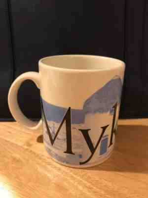 Starbucks 2002 Mykonos Greece City Mug City Collector Series Blue 16 oz Coffee - Sold on eBay Oct, 25th 2018 for $18.95