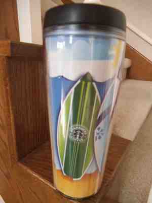 STARBUCKS BARISTA 2002 SURF BOARD 16 OUNCE TRAVEL TUMBLER - Sold on eBay Oct, 24th 2018 for $10.49