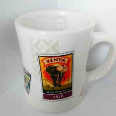 2002 Starbucks Coffee Barista Air Mail Stamps 16 Oz Mug - Sold on eBay Oct, 20th 2018 for $18.00