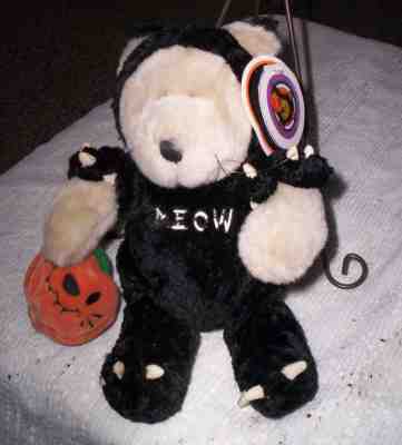 2002 HALLOWEEN STARBUCKS BLACK CAT BEARISTA BEAR 22th ED - GLOWS IN DARK NWT - Sold on eBay Oct, 16th 2018 for $9.99