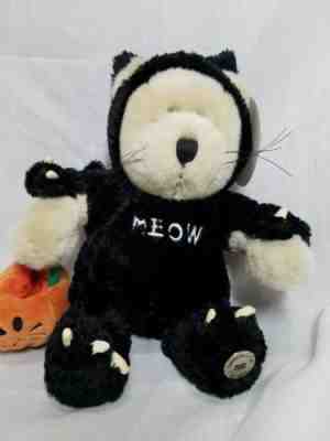 2002 STARBUCKS Plush 10" 22nd ED Halloween BLACK KITTY CAT BEARISTA BEAR Glows - Sold on eBay Oct, 14th 2018 for $9.99