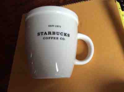 Starbucks Barista Abbey Est. 1971 Coffee Company Mug Cup 2001 Black & White - Sold on eBay Oct, 18th 2018 for $11.00