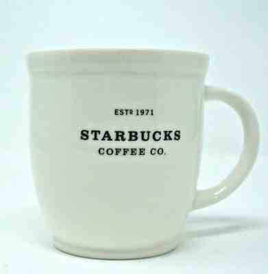 STARBUCKS 2007 Barista Abbey Est.1971 Coffee Co. Mug/Cup Black Lettering - Sold on eBay Oct, 17th 2018 for $7.50