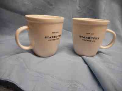 NEW STARBUCKS EST 1971 BARISTA 16 OZ COFFEE CUPS MUGS 2001 SET OF 2   - Sold on eBay Oct, 17th 2018 for $31.77