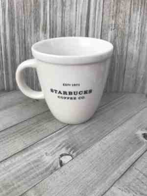 2001 White Starbucks Barista Abbey 16oz Coffee Mug - Est 1971 - black lettering - Sold on eBay Oct, 17th 2018 for $7.00