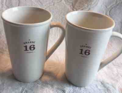 Vintage STARBUCKS COFFEE Grande Mug Cup 16 oz ounces PAIR 2pcs 2010 EST 1971 - Sold on eBay Oct, 1st 2018 for $26.99