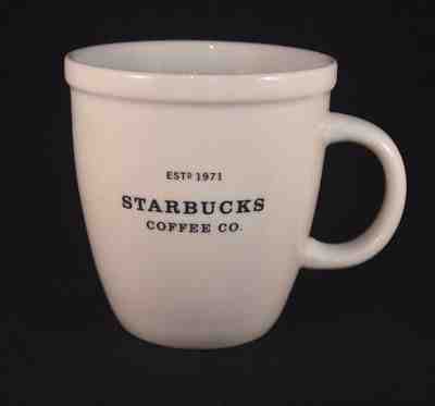Starbucks Barista Abbey Est. 1971 Coffee Company Mug 2001 White 18 Oz Large Cup - Sold on eBay Sep, 29th 2018 for $22.95