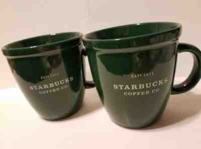 2001 Starbuck Barista Green Coffee Mugs 16 Oz Est 1971 (Set of Two) - Sold on eBay Sep, 27th 2018 for $14.99