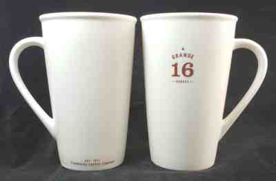 2 Starbucks Coffee 2010 Large White Mug Grande 16 Ounces Brown Letters Est.1971 - Sold on eBay Sep, 26th 2018 for $29.95