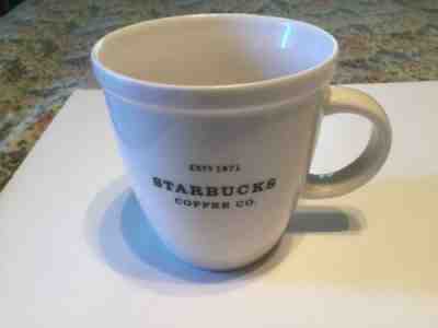 2001 BARISTA STARBUCKS CLASSIC WHITE  COFFEE MUG CUP BROWN LETTERS Est 1971  - Sold on eBay Sep, 26th 2018 for $8.00