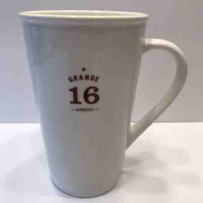 2010 STARBUCKS COFFEE 1971 WHITE GRANDE 16 OZ TALL MUG Brown Letters EUC - Sold on eBay Sep, 23rd 2018 for $7.49