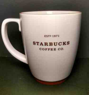 2006 Starbucks Coffee Co. Est 1971 White & Brown Coffee Mug 18 oz - Sold on eBay Sep, 22nd 2018 for $10.00