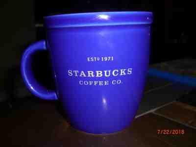 2001 Starbucks Coffee Co. Est 1971 Cobalt Blue Abbey Barista 16 oz Large Mug  - Sold on eBay Sep, 20th 2018 for $10.00