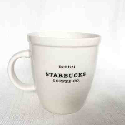 Starbucks 2001 Barista Abbey  Est 1971 16 oz Large Coffee Mug Cup White - Sold on eBay Sep, 19th 2018 for $11.95