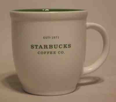 Starbucks Coffee Co Estd 1971 White & Green 18oz 2007 Ceramic Coffee Mug Tea Cup - Sold on eBay Sep, 18th 2018 for $24.99