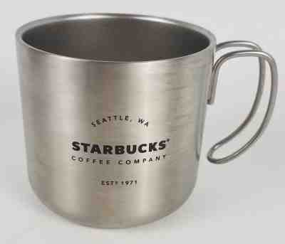 Starbucks Est 1971 Stainless Steel  Silver Coffee Mug Cup 12 oz. NWT - Sold on eBay Sep, 17th 2018 for $19.90