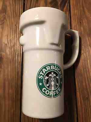 Vintage Starbucks 1990s Coffee Mug Cup White Ceramic Unique Shape Old Logo - Sold on eBay Oct, 25th 2018 for $19.99