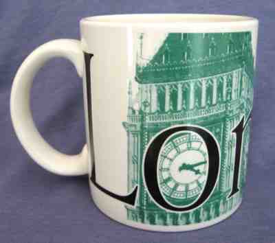 Starbucks LONDON CITY MUG - 1994 Collector Series - 20oz - White/Green - RARE! - Sold on eBay Oct, 28th 2018 for $4.99