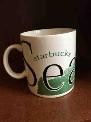 1994 STARBUCKS SEATTLE MT. RANIER 20 Oz.Coffee Cup City Mug Collector Series EUC - Sold on eBay Oct, 17th 2018 for $20.00