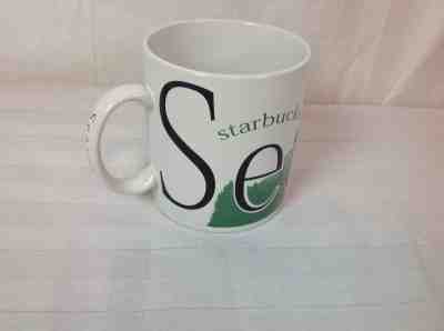 STARBUCKS SEATTLE MT RAINIER GREEN CITY MUG BELSON & GREER 20oz 1994  - Sold on eBay Oct, 12th 2018 for $22.00