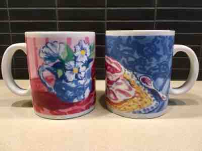 STARBUCKS~Lot Of 2~Jackal Designs 16 oz Coffee Mugs~Breakfast Series 1995 Set  - Sold on eBay Sep, 25th 2018 for $14.00