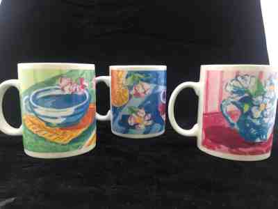 STARBUCKS 1995 EXCLUSIVE JACKAL DESIGNS BREAKFAST SERIES SET OF 3 MUGS-EXCELLENT - Sold on eBay Aug, 21st 2018 for $25.00