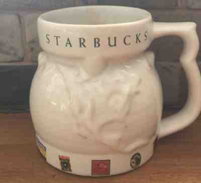 Vintage 1997 Starbucks Globe Map World Coffee Travel Stamp Mug Large Ceramic Cup - Sold on eBay Sep, 7th 2018 for $9.90