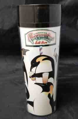 Starbucks Coffee Frappuccino Travel Cup Mug, Tumbler Penguins, 1997, FREE SHIP - Sold on eBay Sep, 1st 2018 for $9.99