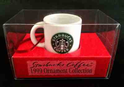 Starbucks Siren Christmas Holiday Ornament 1999 Collection Mini Coffee Cup Mug - Sold on eBay Nov, 2nd 2018 for $17.25