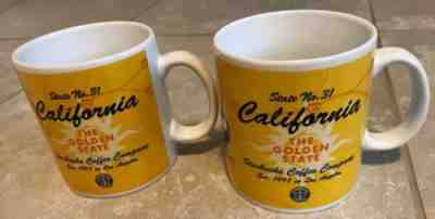 (2) 1999 Starbucks Coffee #31 Collectible Mug Cup California The Golden State - Sold on eBay Oct, 23rd 2018 for $25.99