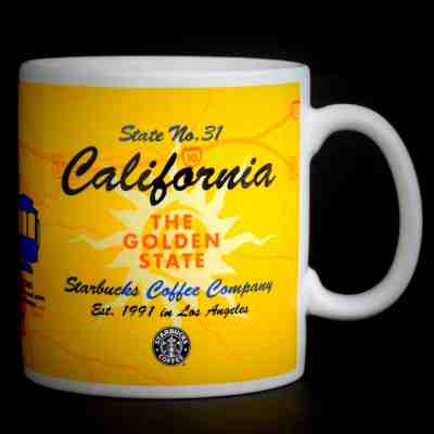 Starbucks Vintage California Mug 1999 Yellow Golden State Large Coffee Cup 20 Oz - Sold on eBay Oct, 2nd 2018 for $24.95