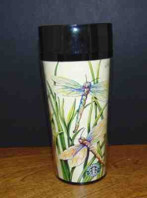 Starbucks Insulated Travel Mug Thermo Mug Dragon Fly  1999 16 oz 473 ml - Sold on eBay Sep, 9th 2018 for $7.95