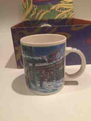 2 Starbucks Barista 2000 Christmas Holiday Market Scene Large Coffee Mug W Box - Sold on eBay Nov, 17th 2018 for $29.99