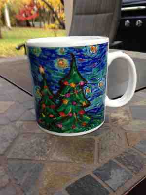 Starbucks 2000 Van Gogh Starry Night Barista Large Coffee Mug 20 Oz. Holiday - Sold on eBay Nov, 10th 2018 for $8.99