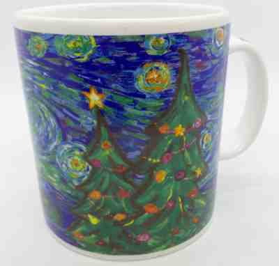 2000 Starbucks Barista Starry Night Coffee Mug Christmas Tree Holiday 20 oz Cup - Sold on eBay Oct, 28th 2018 for $17.99