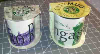 Lot of 2 new Starbucks City Mug Puerto Rico & singapore Collector's 2000 2006 - Sold on eBay Oct, 6th 2018 for $39.99