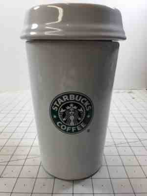 8.5” Starbucks Barista Ceramic Coffee Canister Cookie Jar Cup Mug Large Jug 2000 - Sold on eBay Sep, 15th 2018 for $22.99