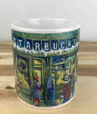 Starbucks Barista 2000 Christmas Holiday Market Scene Large Coffee Mug - Sold on eBay Aug, 22nd 2018 for $18.99