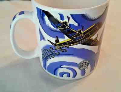 STARBUCKS OVERSIZED 20 OZ. COFFEE MUG AIRPLANE BARISTA COFFEE BEAN BOMBER 2001  - Sold on eBay Nov, 3rd 2018 for $24.99
