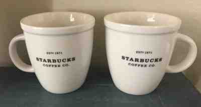 2001 Starbucks Coffee Company Barista Coffee Mug Tea Cup Set Of 2 - Sold on eBay Oct, 11th 2018 for $30.00