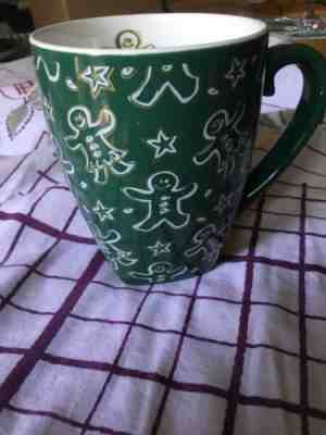 Starbucks Barista Mug 2001 Holiday Christmas Green Gingerbread Man  - Sold on eBay Oct, 8th 2018 for $6.00