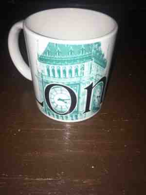Starbucks LONDON Mug, City Series, Big Ben Tower Clock, White/Green, 20 oz, 2002 - Sold on eBay Nov, 15th 2018 for $12.00